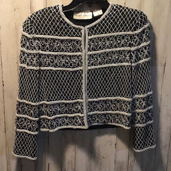 Silk beaded jacket from Night vogue size small - Picture 1 of 8